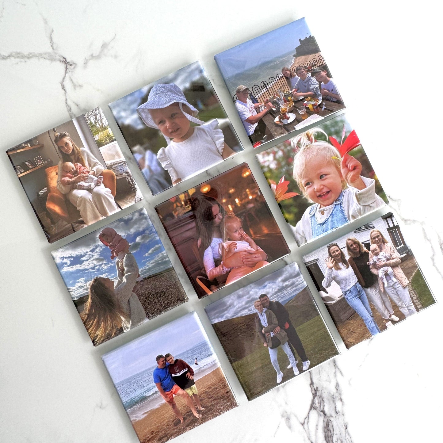 Square Custom Photo Magnets (set of 9)